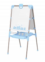 Мольберт двусторонний с рисунком в стиле «Ретро» голубой с бежевым (арт. М2Р)