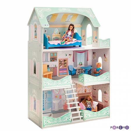 Кукольный домик Вивьен Бэль1, для кукол до 30 см (7 предметов мебели и интерьера)