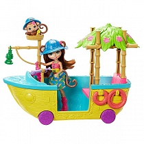 Игр. набор Enchantimals Джунгли-лодка с куклой