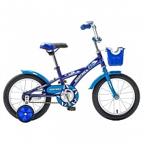 Велосипед NOVATRACK 14", Delfi, синий/голубой, защита А-тип, короткие крылья, нет багажника, пер.кор