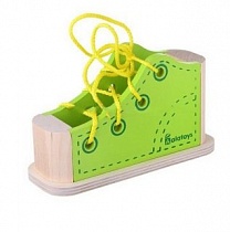 Игрушка Шнуровка «Ботинок» (Габаритные размеры 16 X 6 X 16 см; материал дерево)
