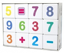 Кубики Весёлая арифметика 12 шт